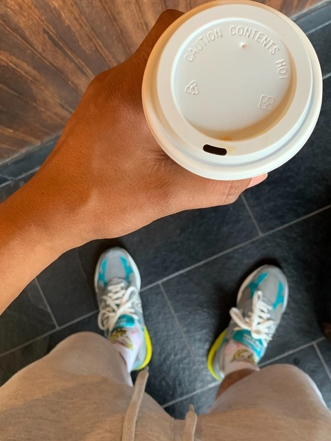 Sneakers and coffee