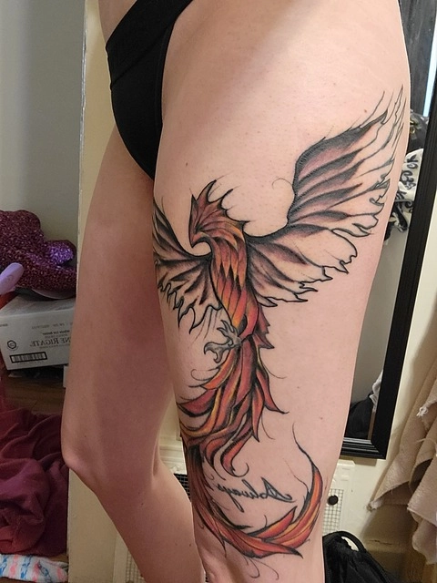 Girl w/the Phoenix Tattoo